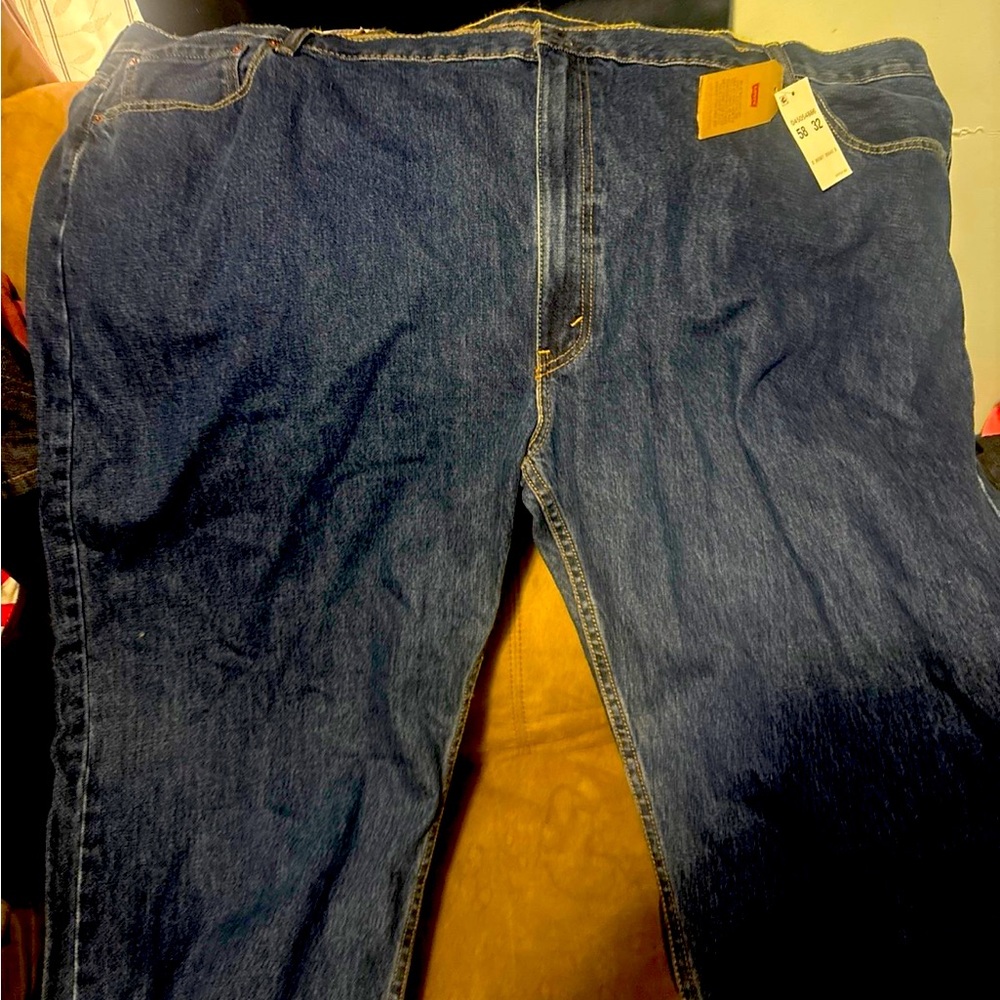 big & tall regular straight fit Brand New Levi’s 505 blue jeans size 58 x 33